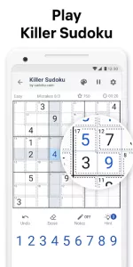 Killer Sudoku by Sudoku.com app screenshot 1