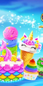 Mermaid Glitter Cupcake Chef app screenshot 5