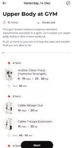 HERO Performance Training app screenshot 3